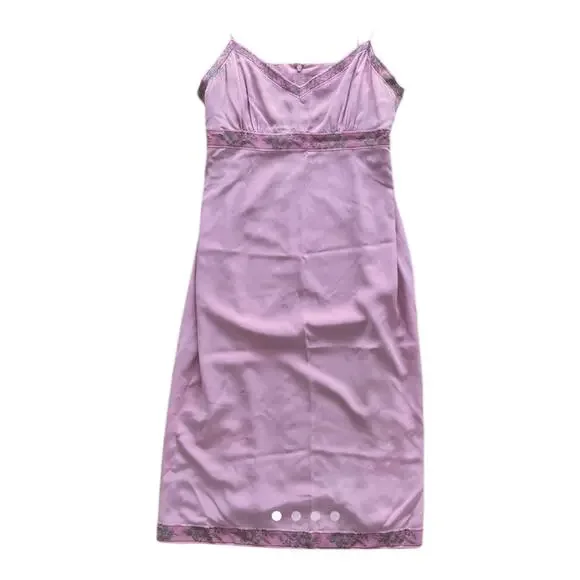 Vintage 90s j crew pink silk dress - Picture 5 of 6